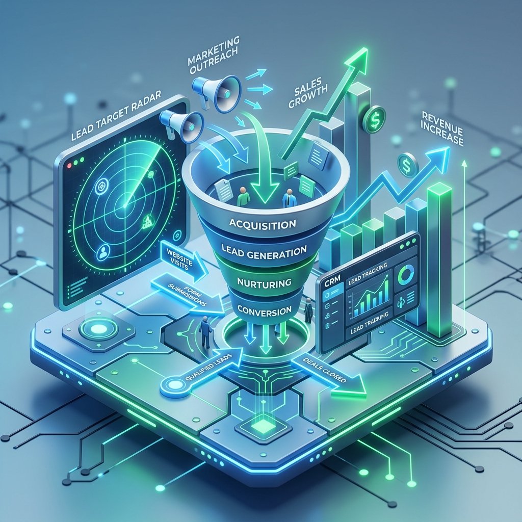 Customer Acquisition 3D Illustration
